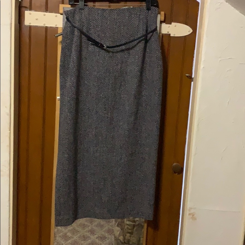 Long wool skirt